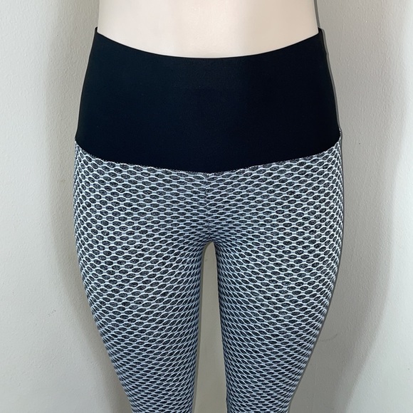 B&W High Waisted Anti Cellulite Honeycomb Tik Tok - Picture 9 of 16